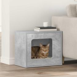 Maison pour chat B&eacute;ton 51 x 30 x 42,5 cm Bois d'ing&eacute;nierie