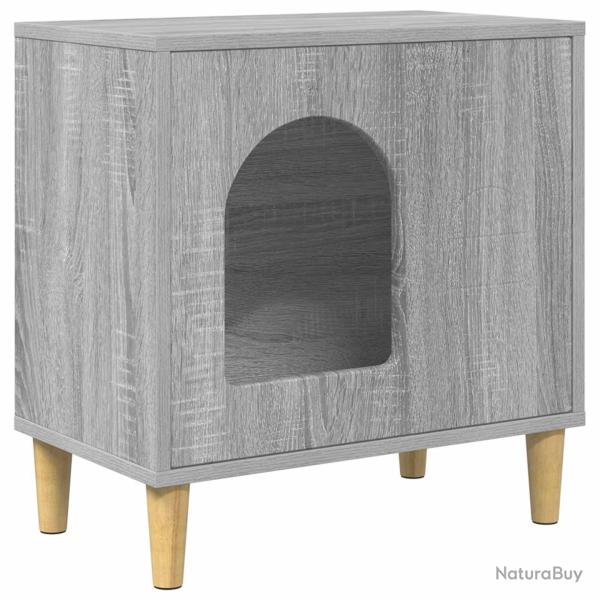 Maison pour chat Gris Sonoma 51 x 30 x 52 cm Bois d'ing�nierie