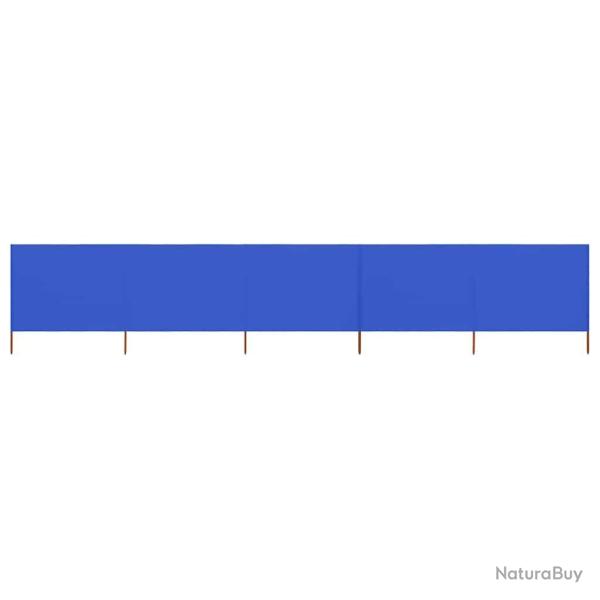 Paravent 5 panneaux Tissu 600 x 80 cm Bleu azur�