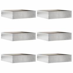 Bordure de Pelouse 6 pcs Argent 50 x 50 x 13 cm