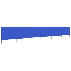 Paravent 6 panneaux Tissu 800 x 80 cm Bleu azur&eacute;