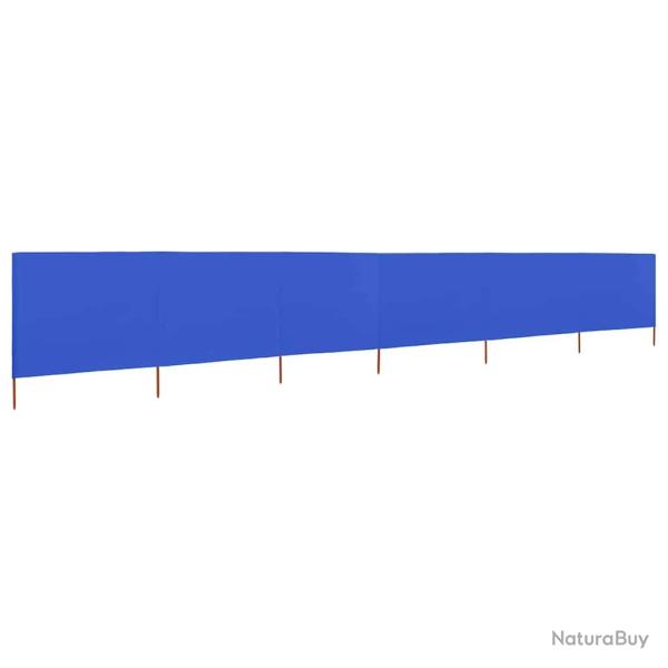 Paravent 6 panneaux Tissu 800 x 80 cm Bleu azur�