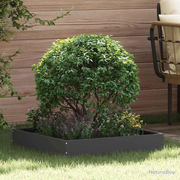 Bordure de Pelouse 6 pcs Noir 60 x 60 x 13 cm Acier