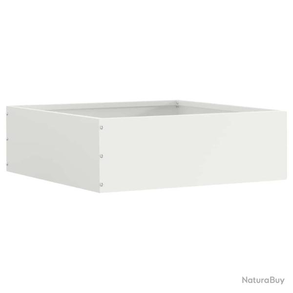 Bordure de Pelouse Blanc 40 x 40 x 13 cm Acier