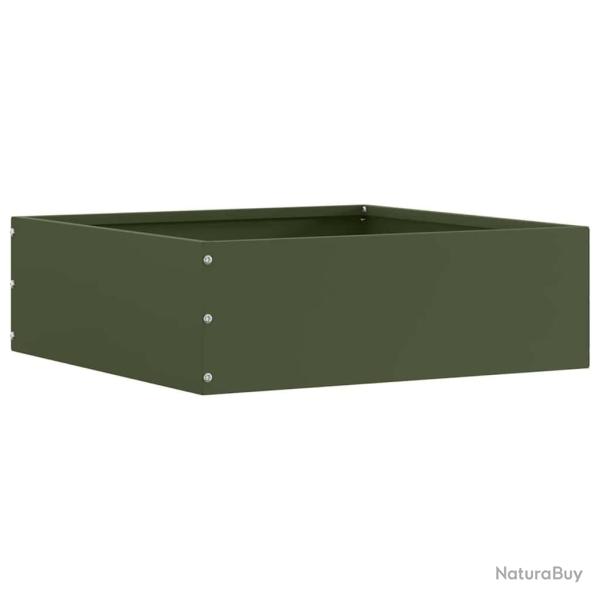 Bordure de Pelouse Vert olive 40 x 40 x 13 cm Acier