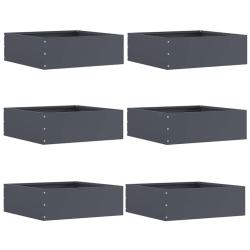 Bordure de Pelouse 6 pcs Anthracite 40 x 40 x 13 cm Acier