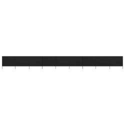Paravent 9 panneaux Tissu 1200 x 80 cm Noir
