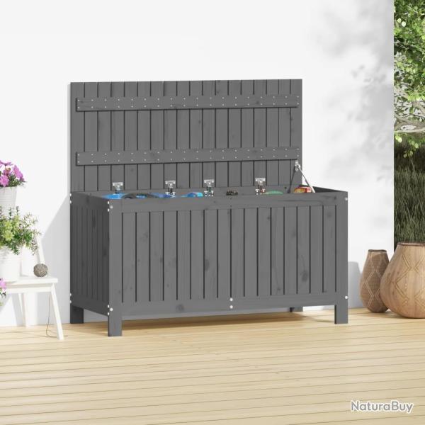 Bo�te de rangement de jardin Gris 115x49x60 cm Bois de pin