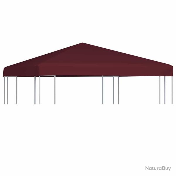 Toile sup�rieure de gazebo 310 g/m� 3x3 m Bordeaux