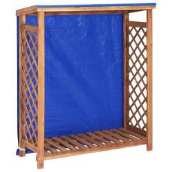 Remise &agrave; bois de chauffage 105x38x115 cm Bois d'acacia solide