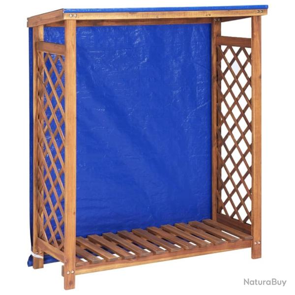 Remise � bois de chauffage 105x38x115 cm Bois d'acacia solide