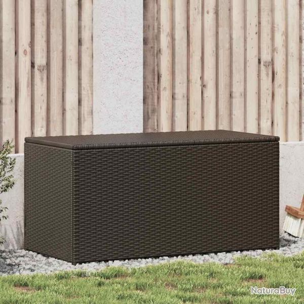 Bo�te de rangement de jardin r�sine tress�e 100x50x50 cm marron