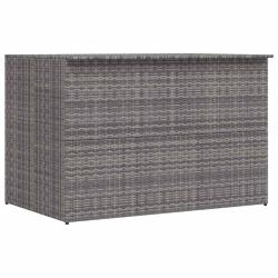 Bo&icirc;te de rangement de jardin gris 150x100x100 cm r&eacute;sine tress&eacute;e