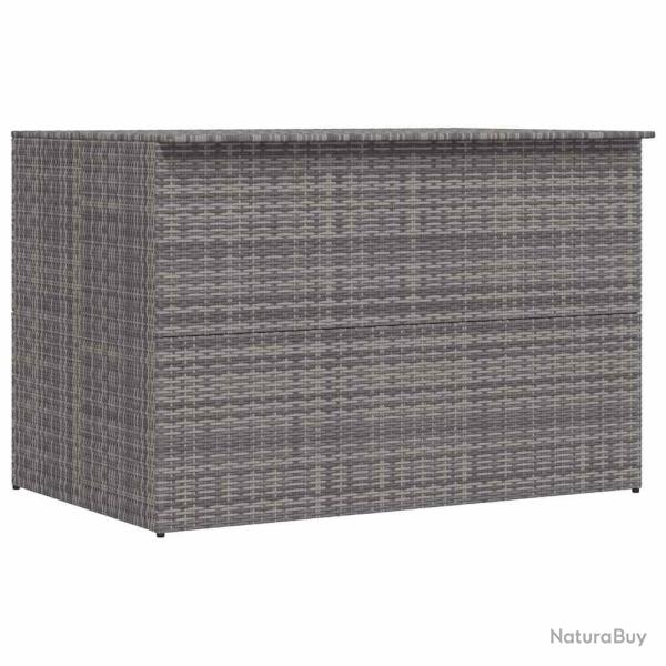 Bo�te de rangement de jardin gris 150x100x100 cm r�sine tress�e