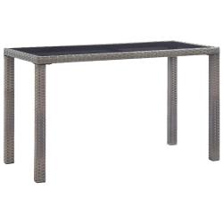 Table de jardin Anthracite 123x60x74 cm R&eacute;sine tress&eacute;e
