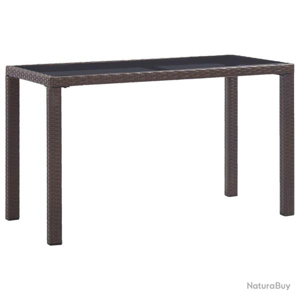 Table de jardin Marron 123x60x74 cm R�sine tress�e