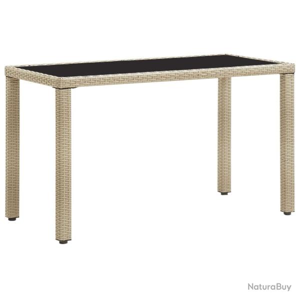 Table de jardin Beige 123x60x74 cm R�sine tress�e