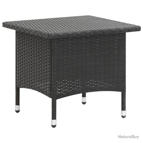 Table � th� Noir 50x50x47 cm R�sine tress�e