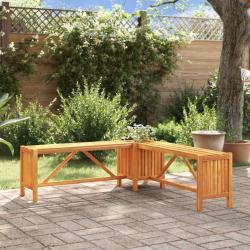Banc de jardin et jardini&egrave;re 117x117x40 cm Bois solide d'acacia