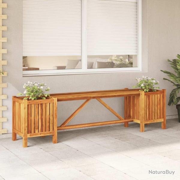 Banc de jardin avec 2 jardini�res 150x30x40 cm Bois d'acacia