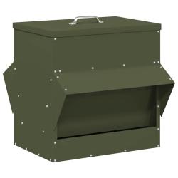 Mangeoire pour poules Vert olive 40,5 x 45 x 41 cm