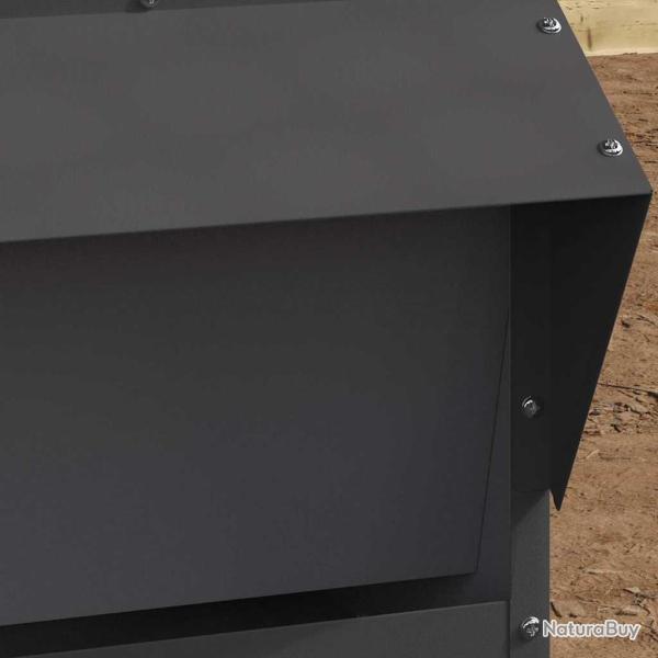 Mangeoire pour poules Noir 40,5 x 45 x 41 cm