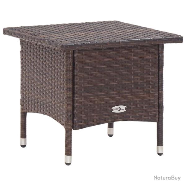 Table � th� Marron 50x50x47 cm R�sine tress�e