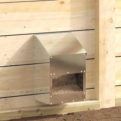 Mangeoire pour poules Argent 21 x 16 x 33 cm Acier galvanis&eacute;