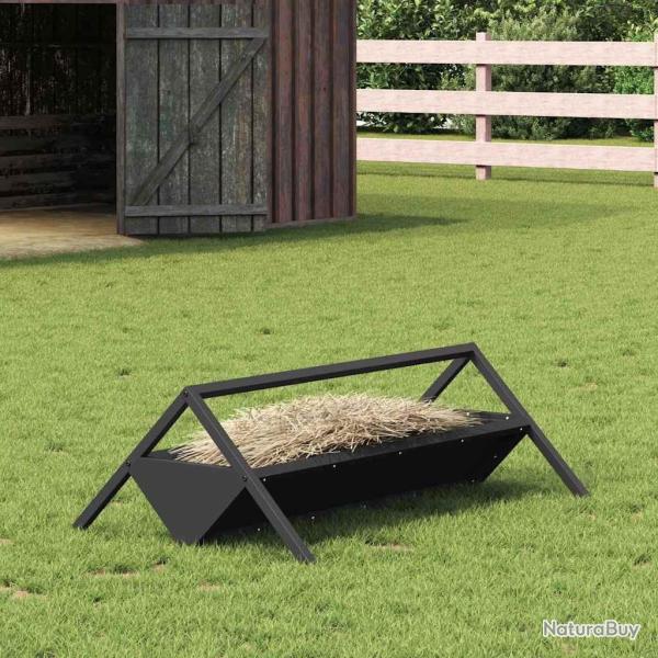 Trough d'alimentation pour le b�tail Noir 111 x 76 x 38 cm