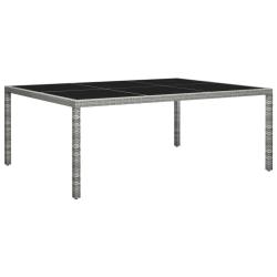Table &agrave; manger d'ext&eacute;rieur Gris 200x150x74 cm R&eacute;sine tress&eacute;e