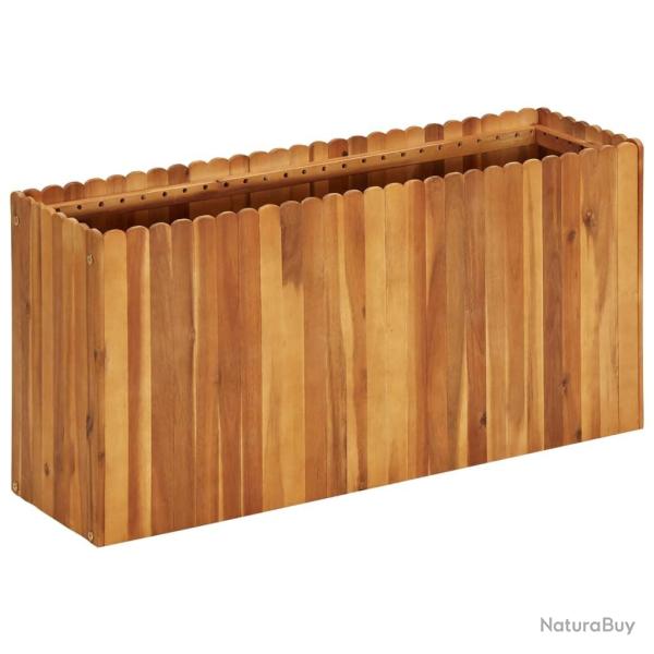 Lit sur�lev� de jardin 100x30x50 cm Bois massif d'acacia