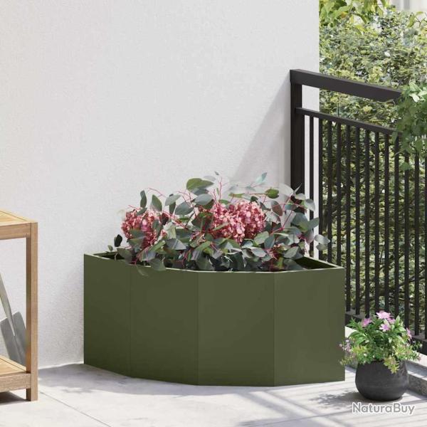 Jardini�re d'Angle Vert olive 60 x 60 x 35 cm Acier