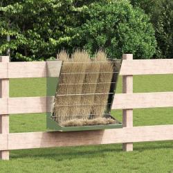 Distributeur de Foin Argent 71 x 33 x 70 cm Acier galvanis&eacute;