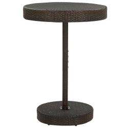 Table de jardin Marron 75,5x106 cm R&eacute;sine tress&eacute;e