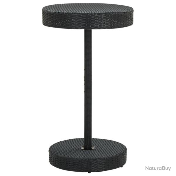 Table de jardin Noir 60,5x106 cm R�sine tress�e