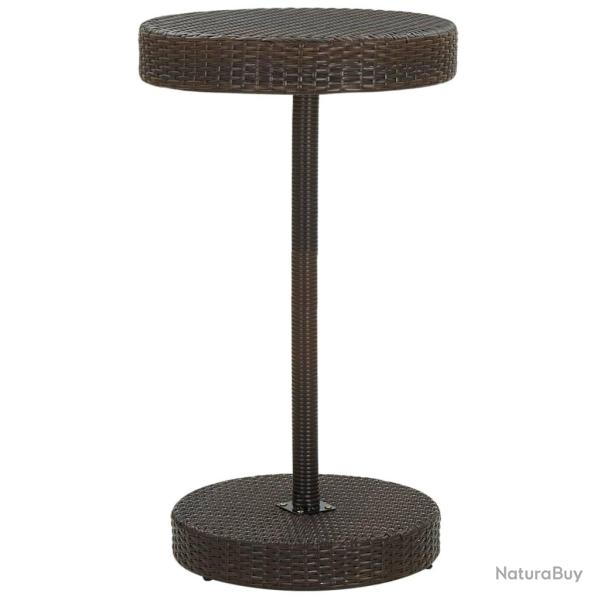 Table de jardin Marron 60,5x106 cm R�sine tress�e