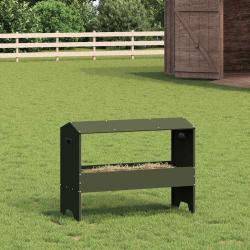 Trough d'alimentation pour le b&eacute;tail Vert olive 79 x 35 x 62 cm