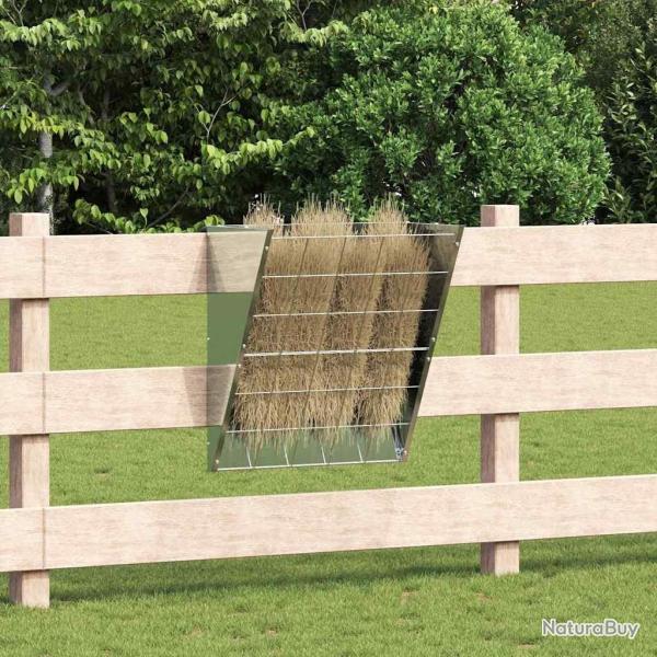 R�telier � foin suspendu Argent 61 x 33 x 66 cm Acier galvanis�