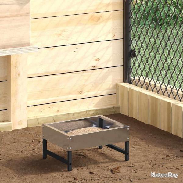 Nourrisseur pour oiseaux Argent 80 x 28 x 13.5 cm