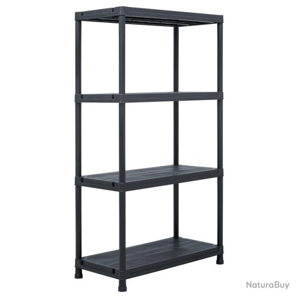 �tag�re de rangement Noir 100 kg 60x30x138 cm Plastique