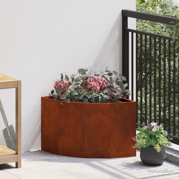 Jardini�re d'Angle Rouill� 45 x 45 x 35 cm