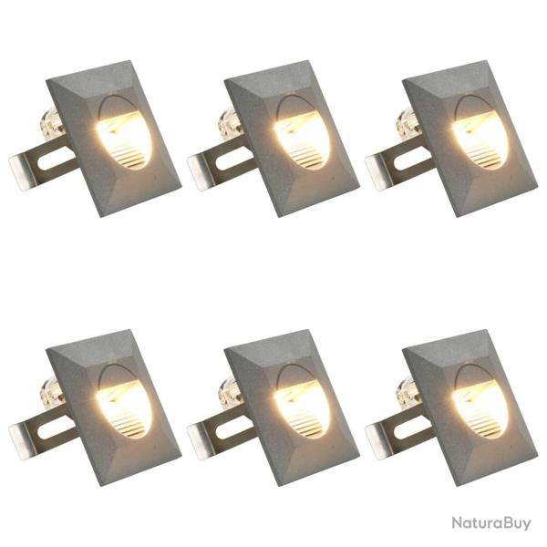 Appliques murales LED d'ext�rieur 6 pcs 2 W Argent� Carr�