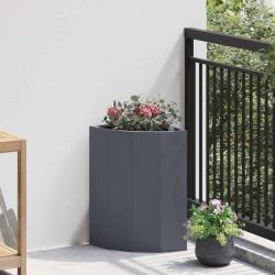 Jardini&egrave;re d'Angle Anthracite 30 x 30 x 50 cm Acier