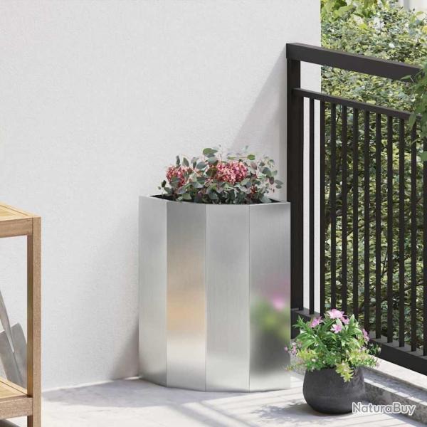 Jardini�re d'Angle Argent 30 x 30 x 50 cm Acier galvanis�