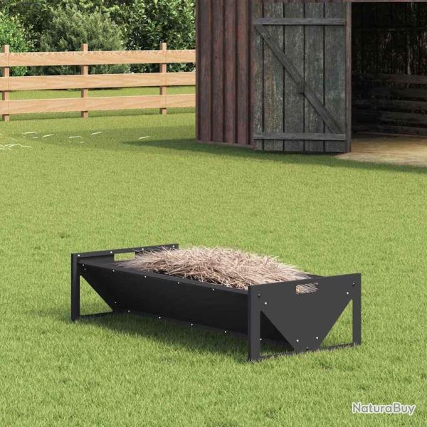 Trough d'alimentation pour le b�tail Noir 108 x 50 x 28 cm