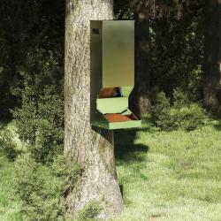 Nourrisseur pour cerfs Argent 28 x 30 x 80 cm Acier galvanis&eacute;