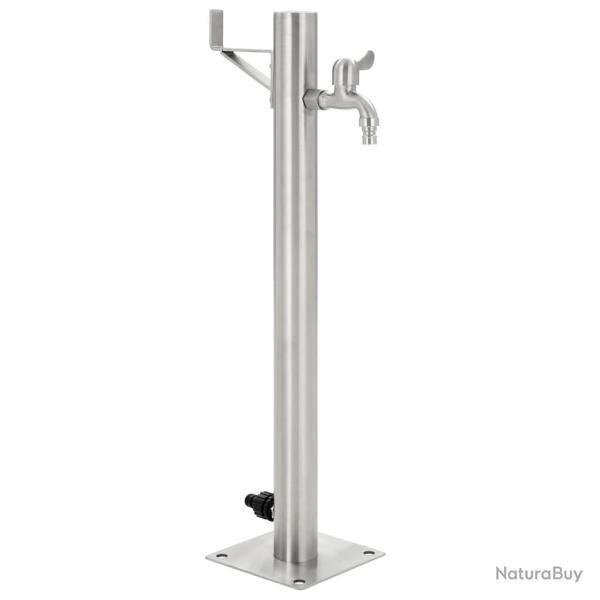 Colonne � eau de jardin ronde Acier inoxydable 65 cm