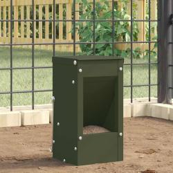 Distributeur pour lapins Vert olive 12,5 x 12,5 x 25 cm