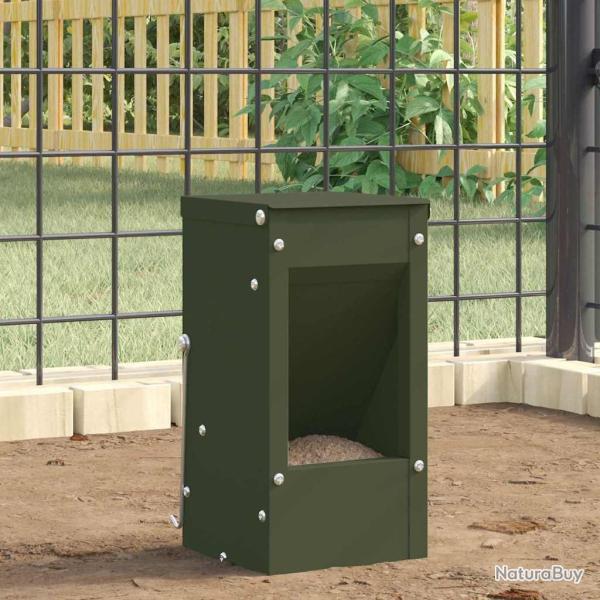 Distributeur pour lapins Vert olive 12,5 x 12,5 x 25 cm