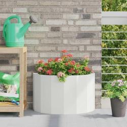 Jardini&egrave;re Blanc 60 x 30 x 35 cm Acier